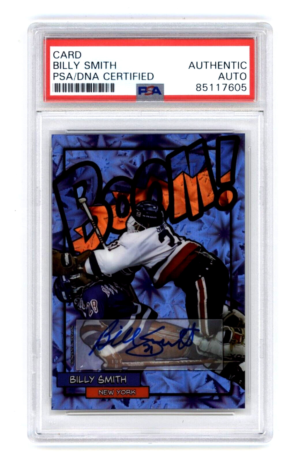 Billy Smith 2024 Hits Memorabilia BOOM Blue #/5 Signed PSA Auto Islanders