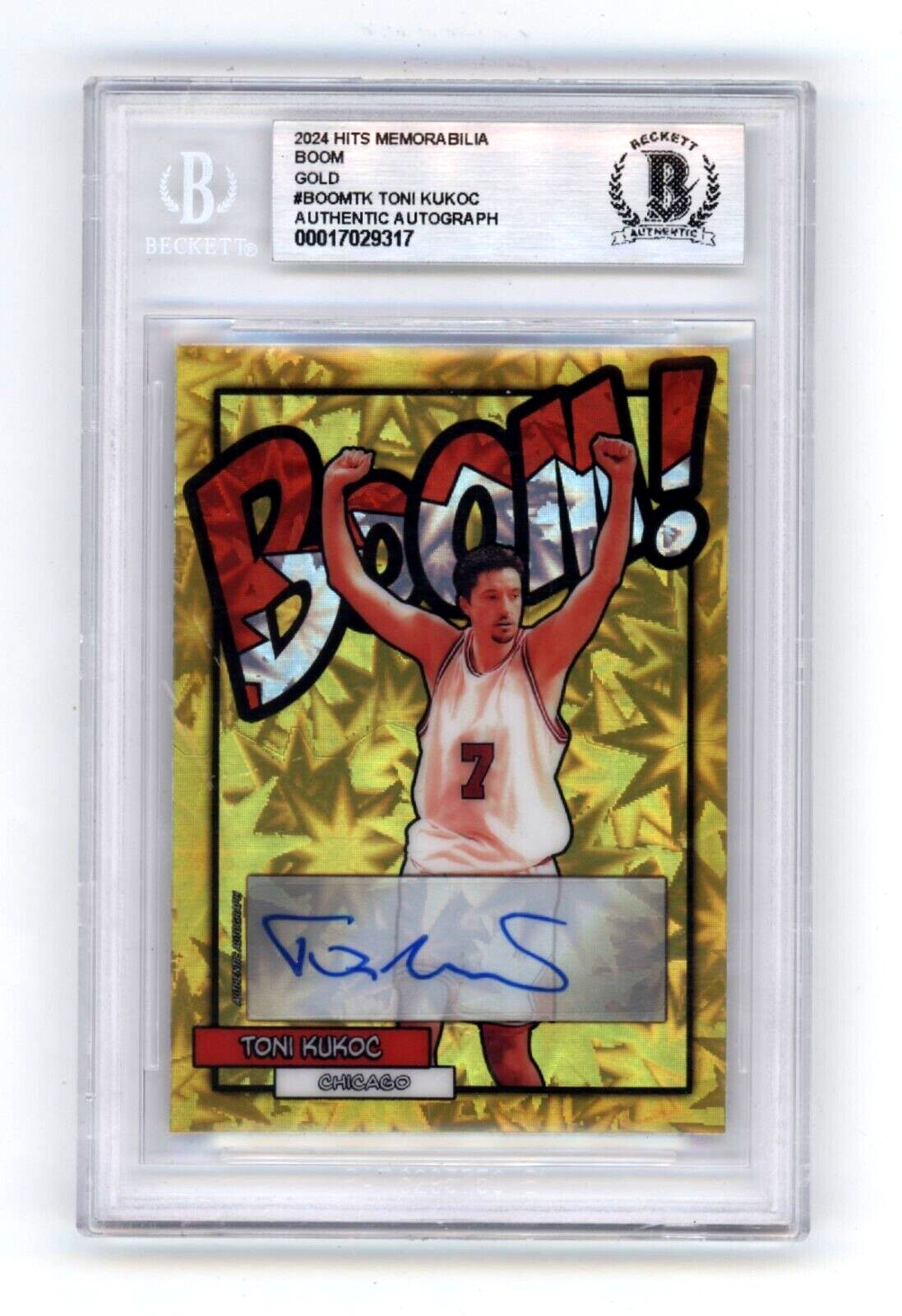 Toni Kukoc 2024 Hits Memorabilia BOOM Gold Jersey # 7/10 Signed BGS BAS Auto