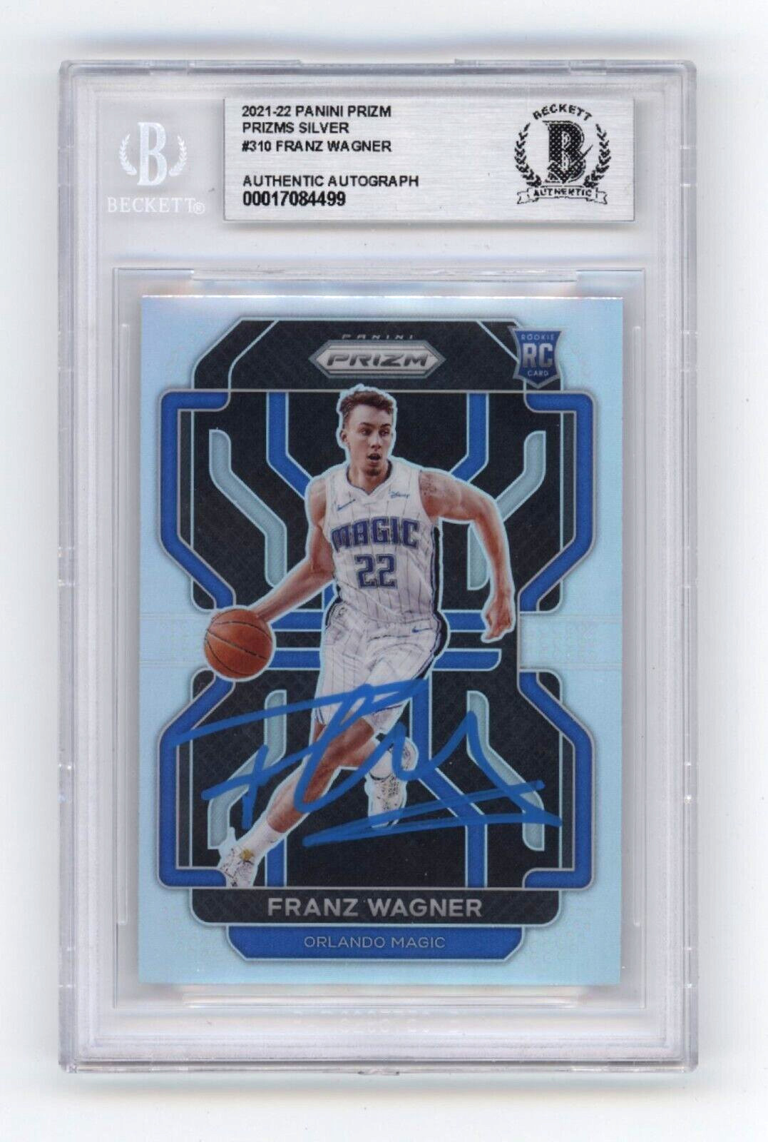 Franz Wagner 2021-22 Panini Prizm Silver #310 Rookie RC Signed BAS BGS Auth Auto