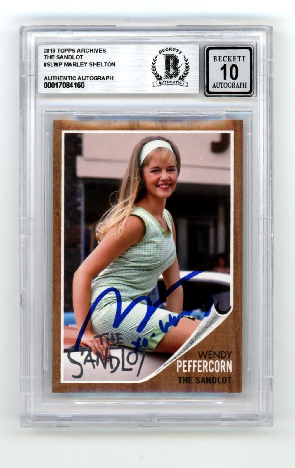 Marley Shelton 2018 Topps Archives Sandlot Wendy Peffercorn Signed BAS BGS 10