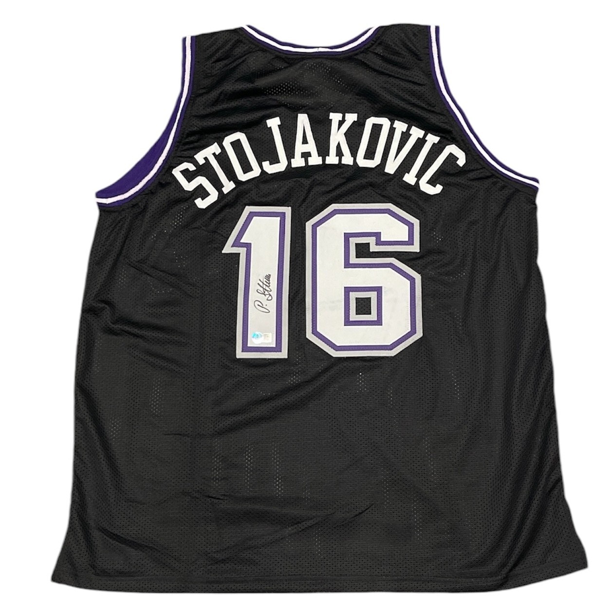 Peja Stojaković Signed Sacramento Kings Custom Jersey Beckett Witness BAS COA