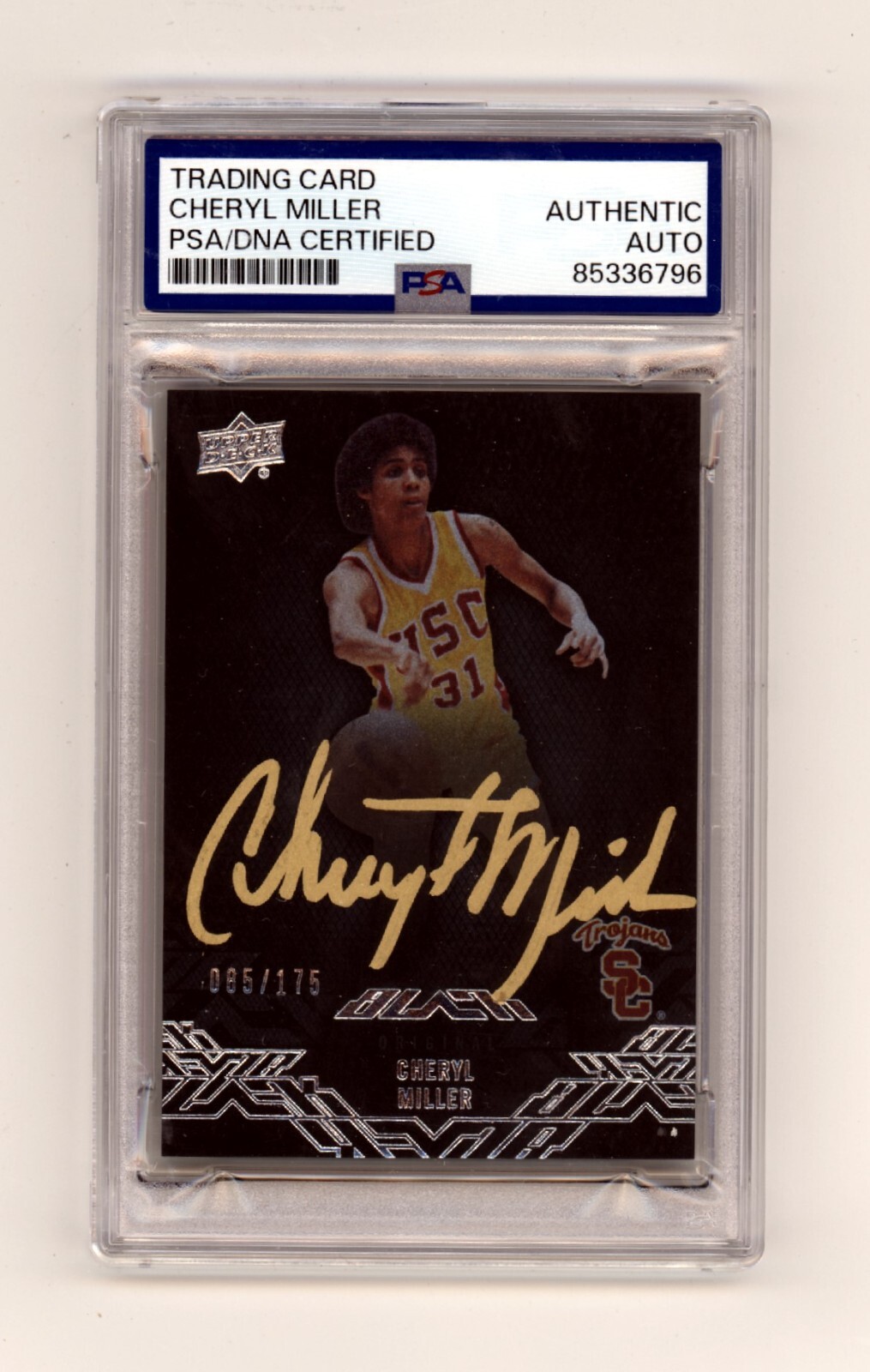 Cheryl Miller 2013 Upper Deck Black 34 #/175 Signed PSA Auto USC HOF