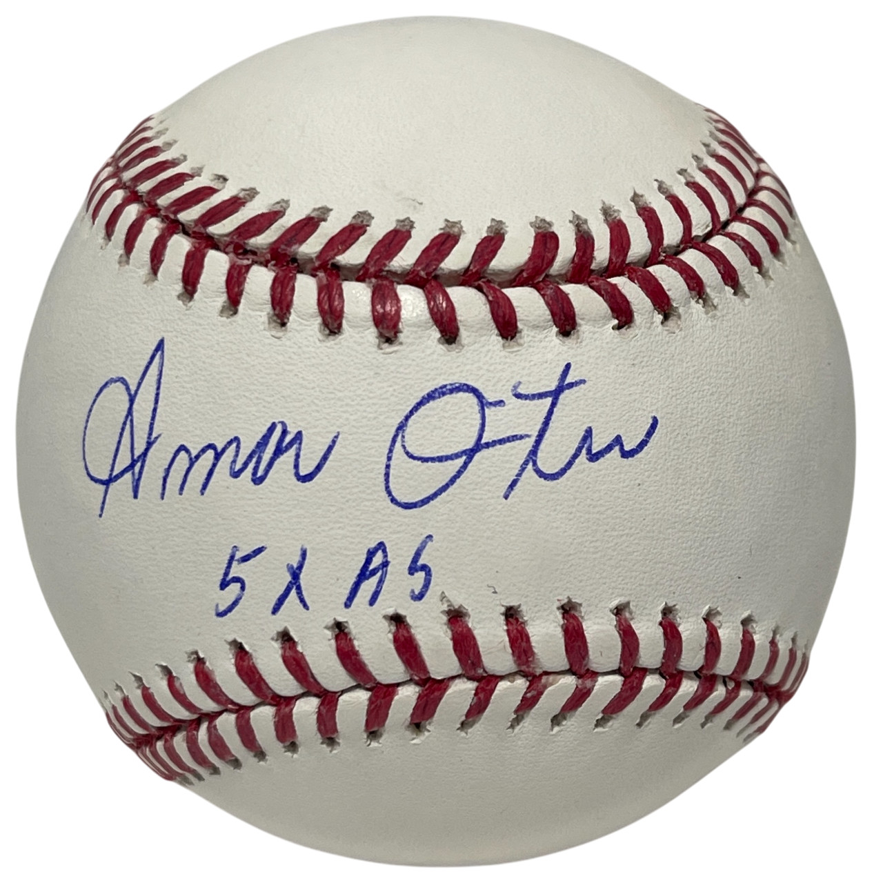 Amos Otis Signed Rawlings ROMLB Baseball w/ 5x AS Beckett Witness BAS COA