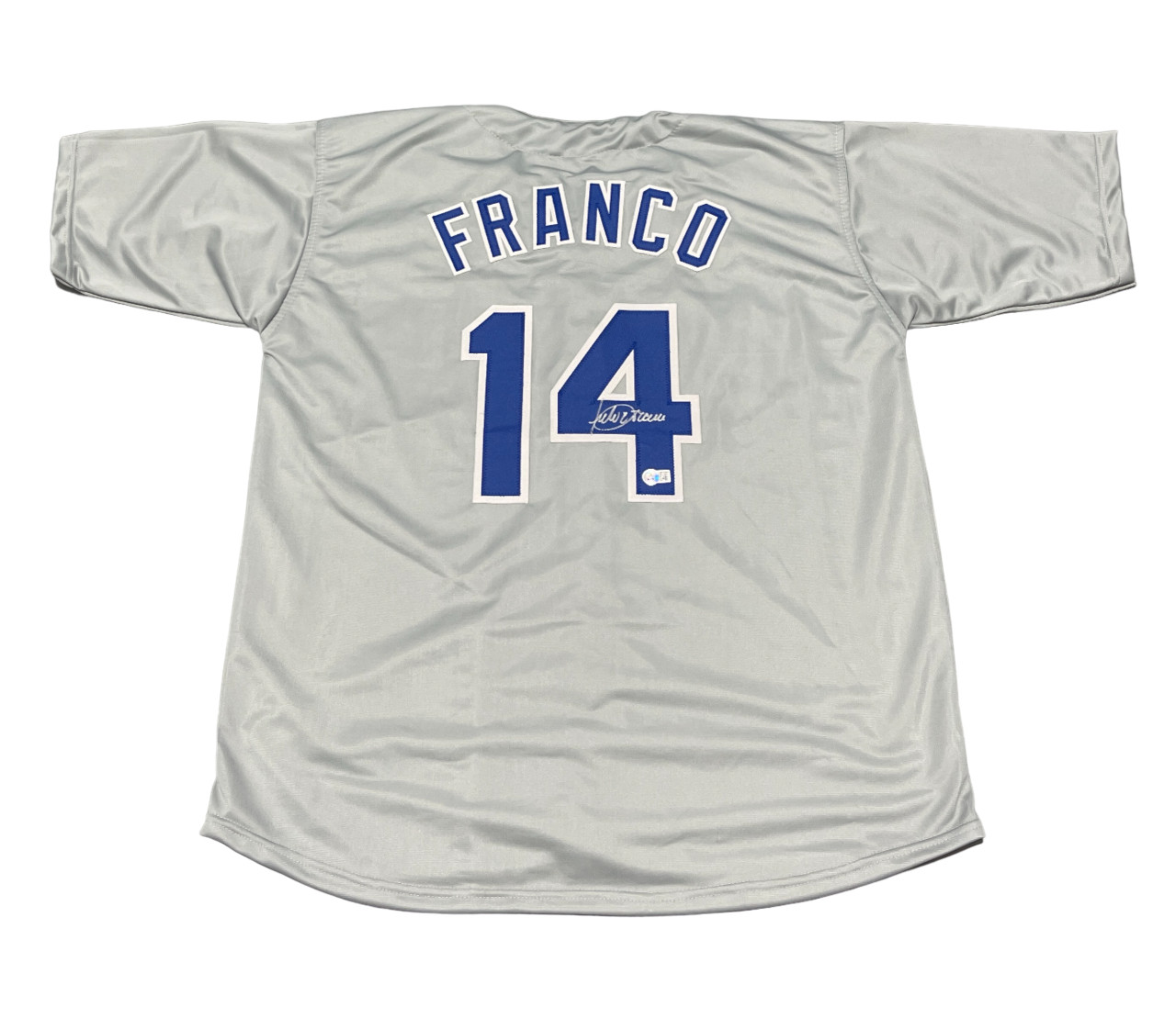 Julio Franco Signed Texas Rangers Custom Jersey Beckett Witness BAS COA