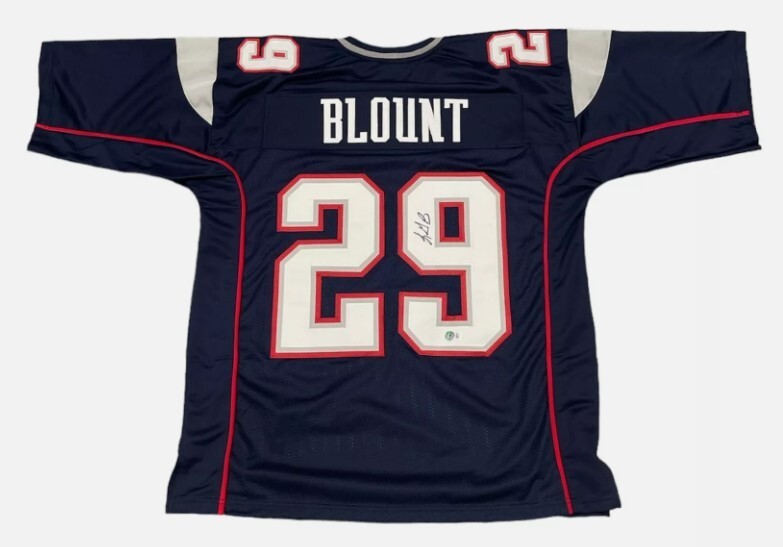 LeGarrette Blount Signed New England Patriots Custom Jersey Beckett BAS COA