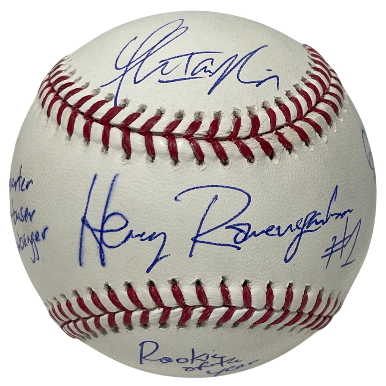 Thomas Ian Nicholas Signed ROMLB Baseball w 7 Names Ins Beckett Witness BAS COA