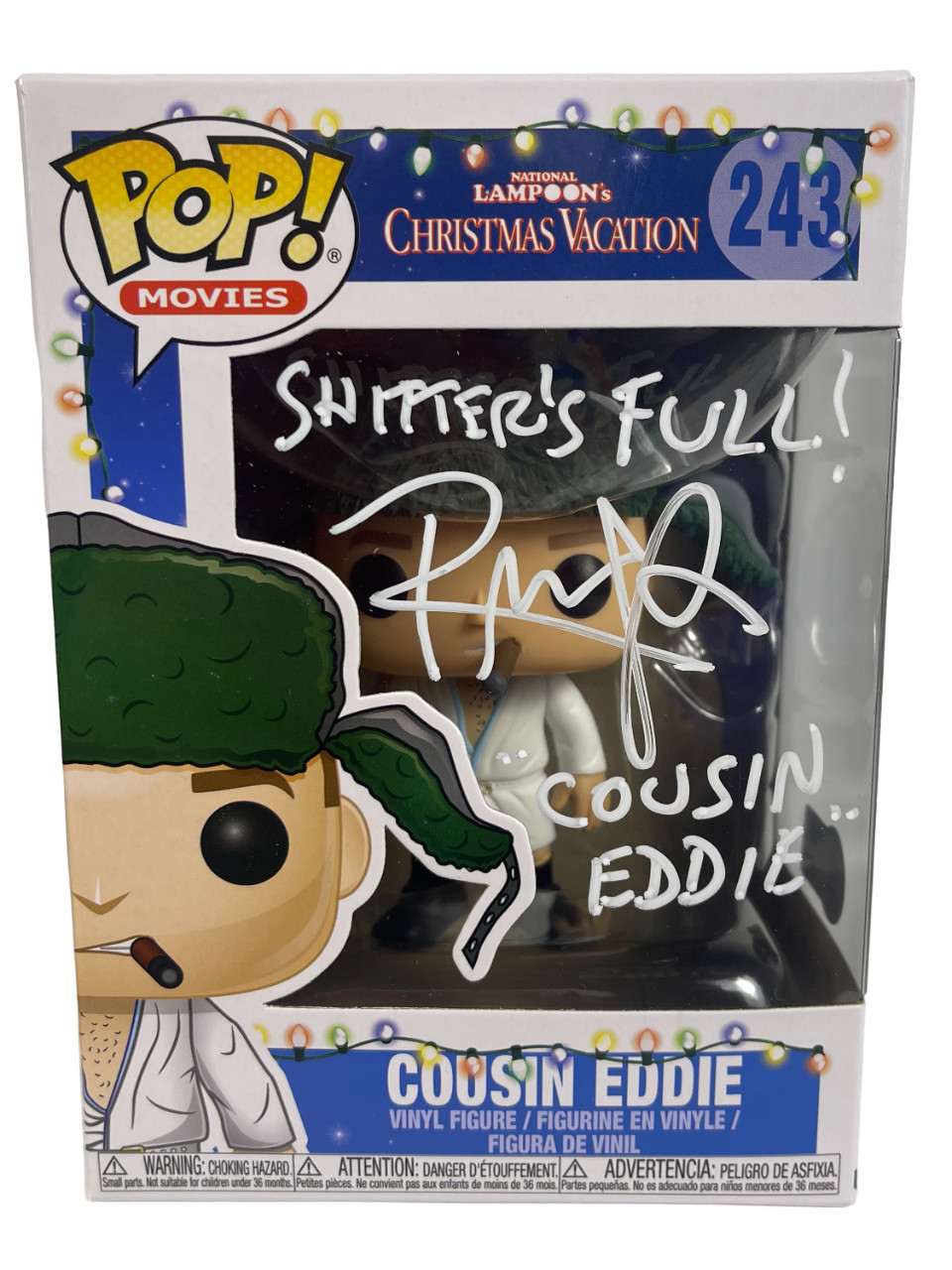 RANDY QUAID SIGNED AUTO COUSIN EDDIE CHRISTMAS VACATION FUNKO POP 2 INSC BAS COA COLLECTIBLE MEMORABILIA
