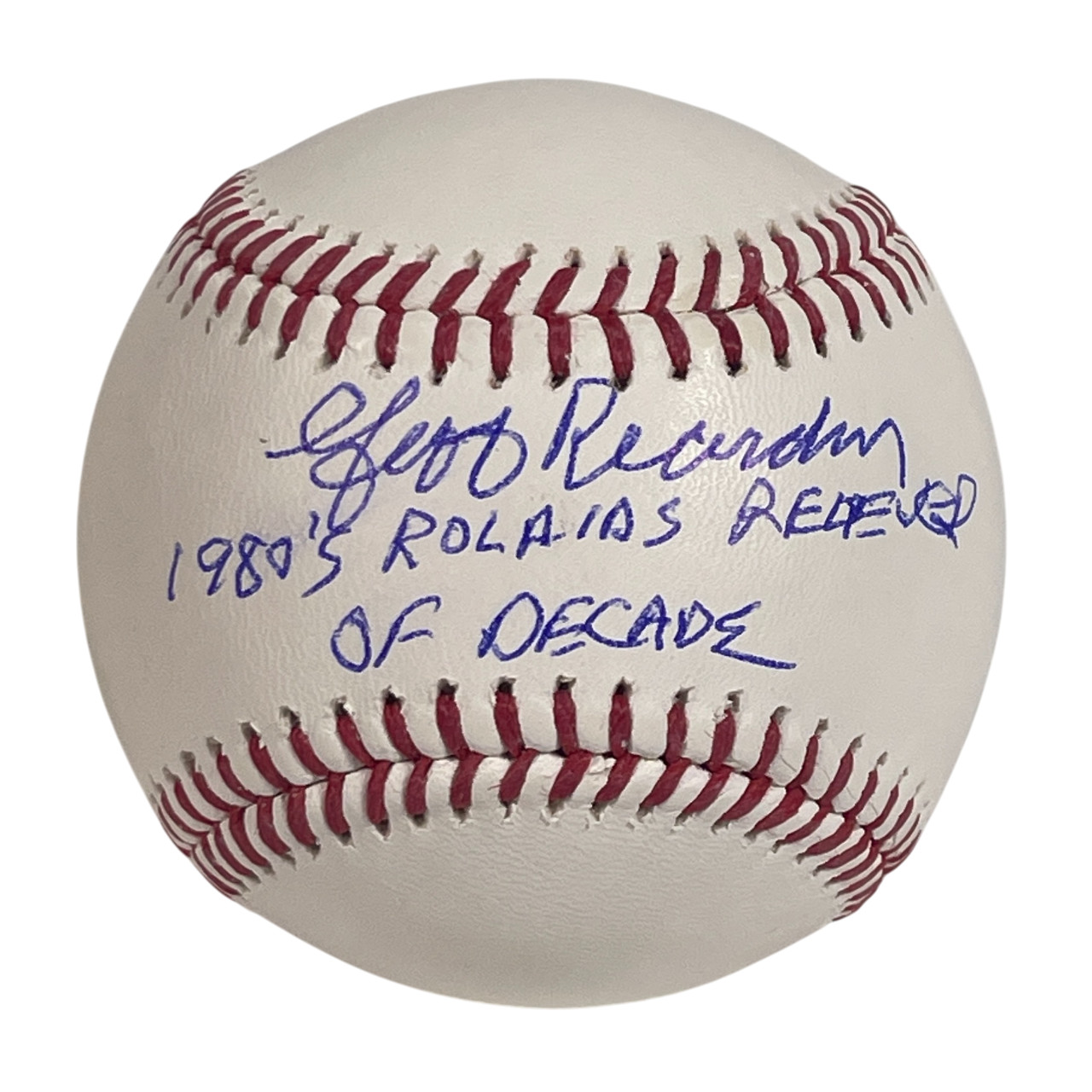 Jeff Reardon Signed ROMLB Baseball w/ 1980s Rolaids Reliever of the Decade BAS