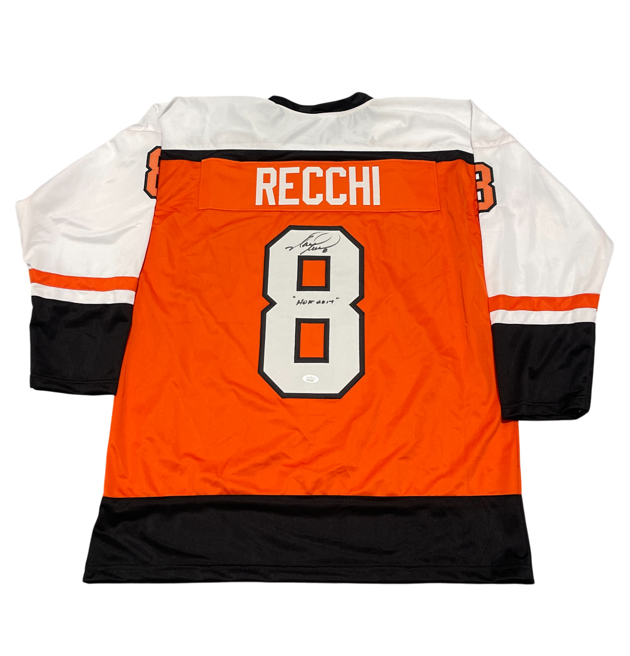 Mark Recchi Signed Philadelphia Flyers Custom Jersey w/ HOF 2017 JSA COA