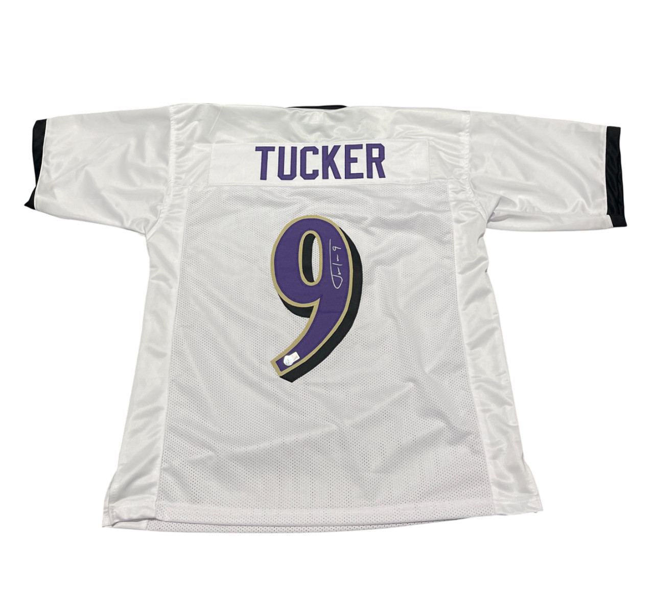 Justin Tucker Signed Baltimore Ravens Custom Jersey Beckett Witness BAS COA