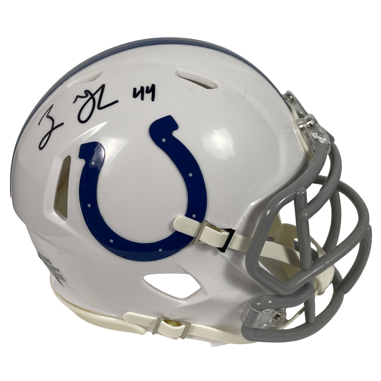 Zaire Franklin Signed Colts Speed Mini Helmet Beckett Witness BAS COA