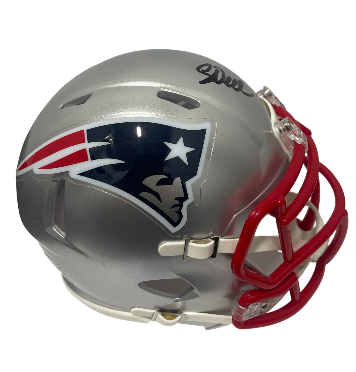 Corey Dillon Signed Patriots Speed Mini Helmet Beckett Witness BAS COA