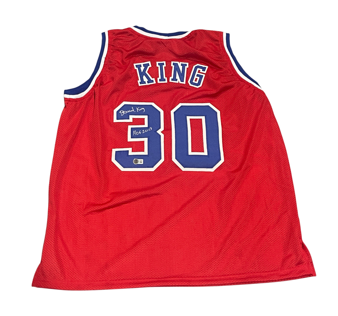 Bernard King Signed Washington Bullets Custom Jersey w/ HOF Beckett Wit BAS COA