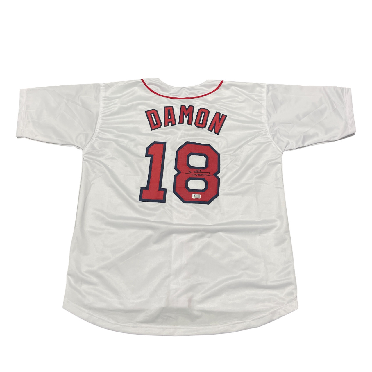 Johnny Damon Signed Boston Red Sox Custom Jersey Beckett Witness BAS COA