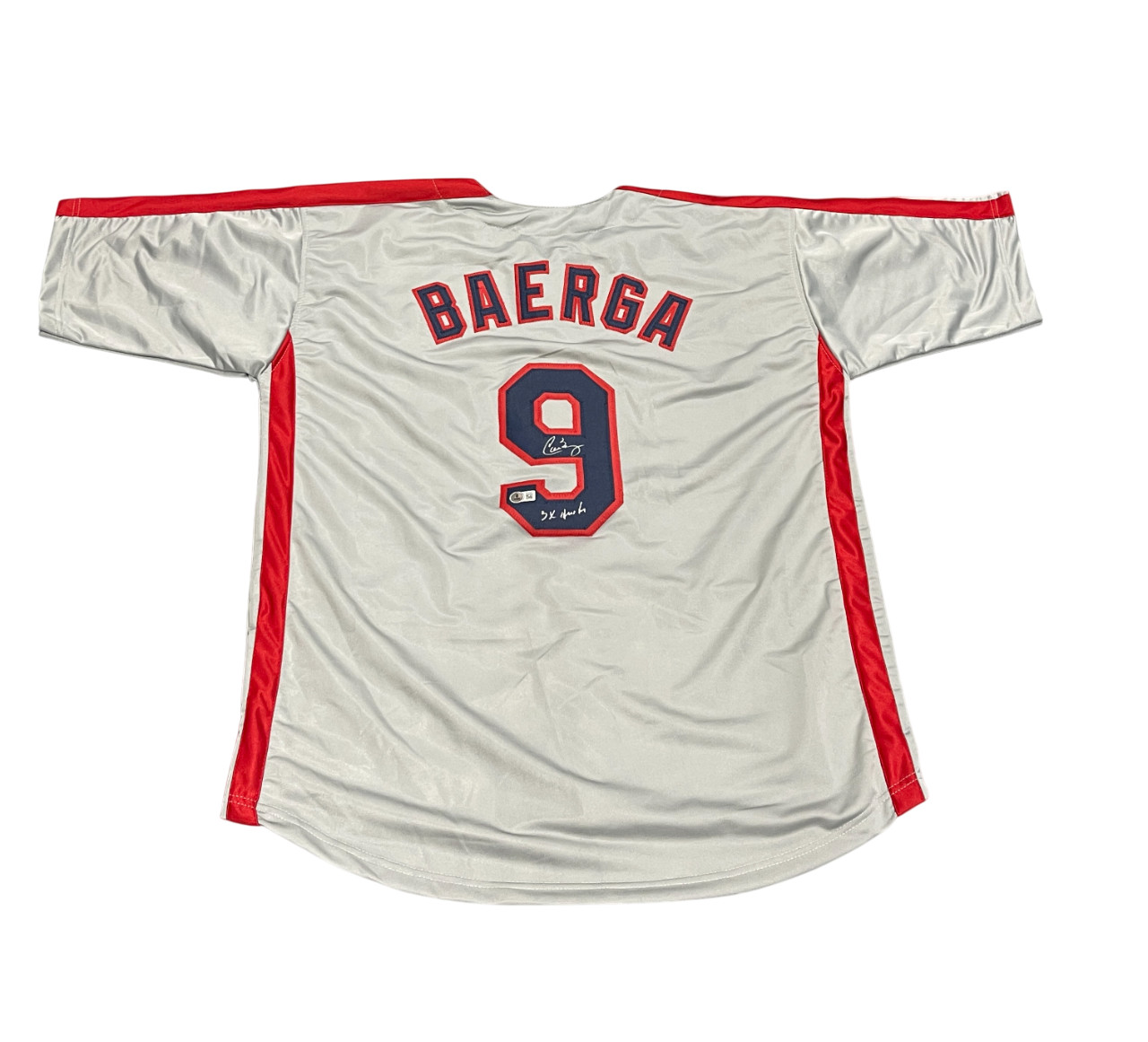 Carlos Baerga Signed Cleveland Custom Jersey w/ 3x All Star Beckett Wit BAS COA