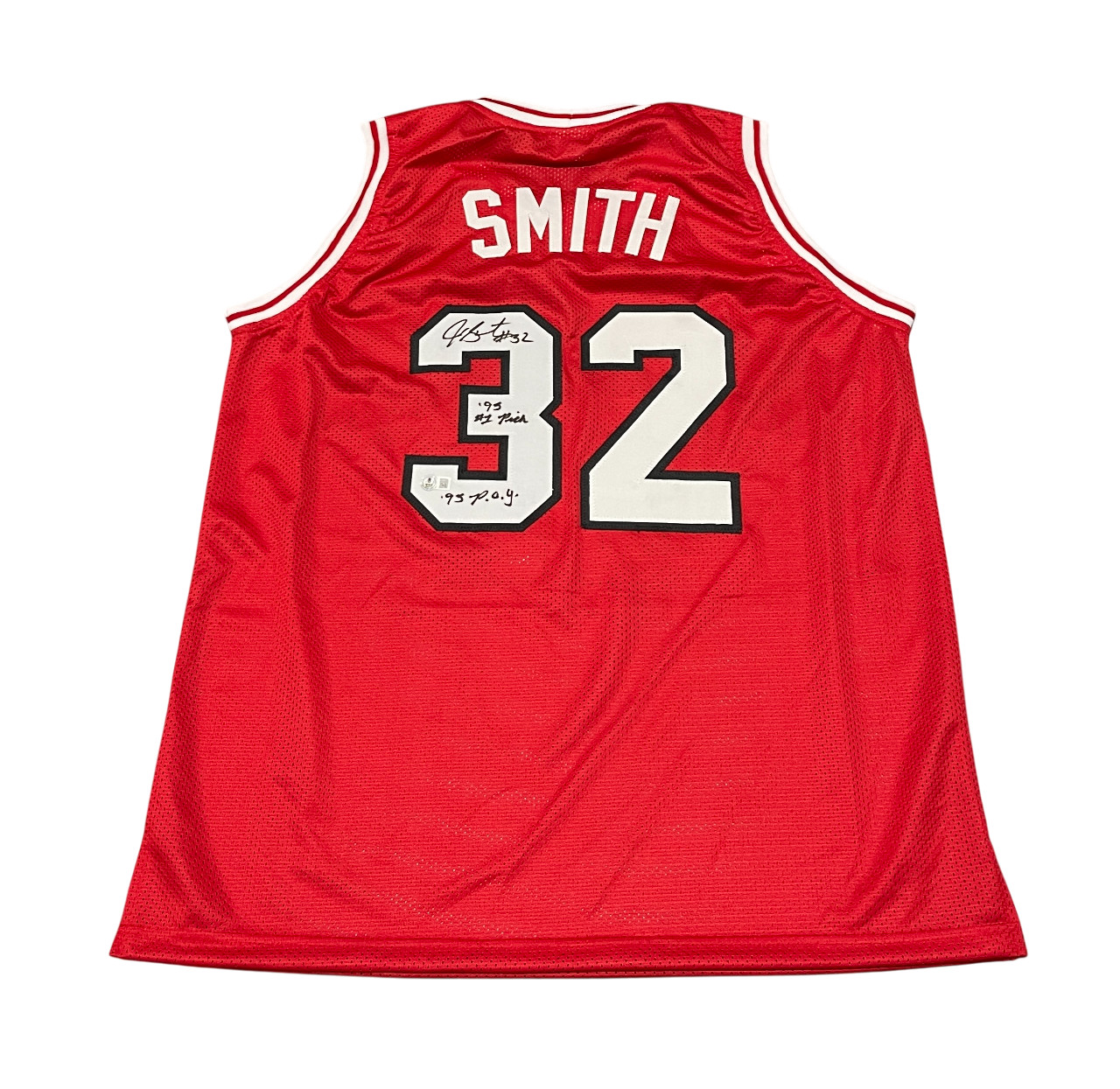 Joe Smith Signed Maryland Custom Jersey w/ 2 Ins Beckett Witness BAS COA