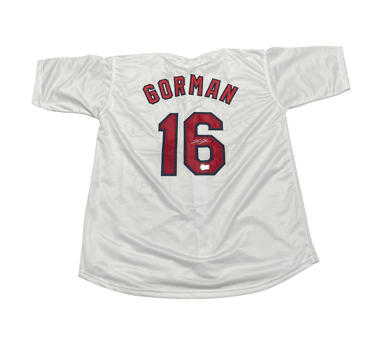 Nolan Gorman Signed St Louis Cardinals Custom Jersey Beckett Witness BAS COA