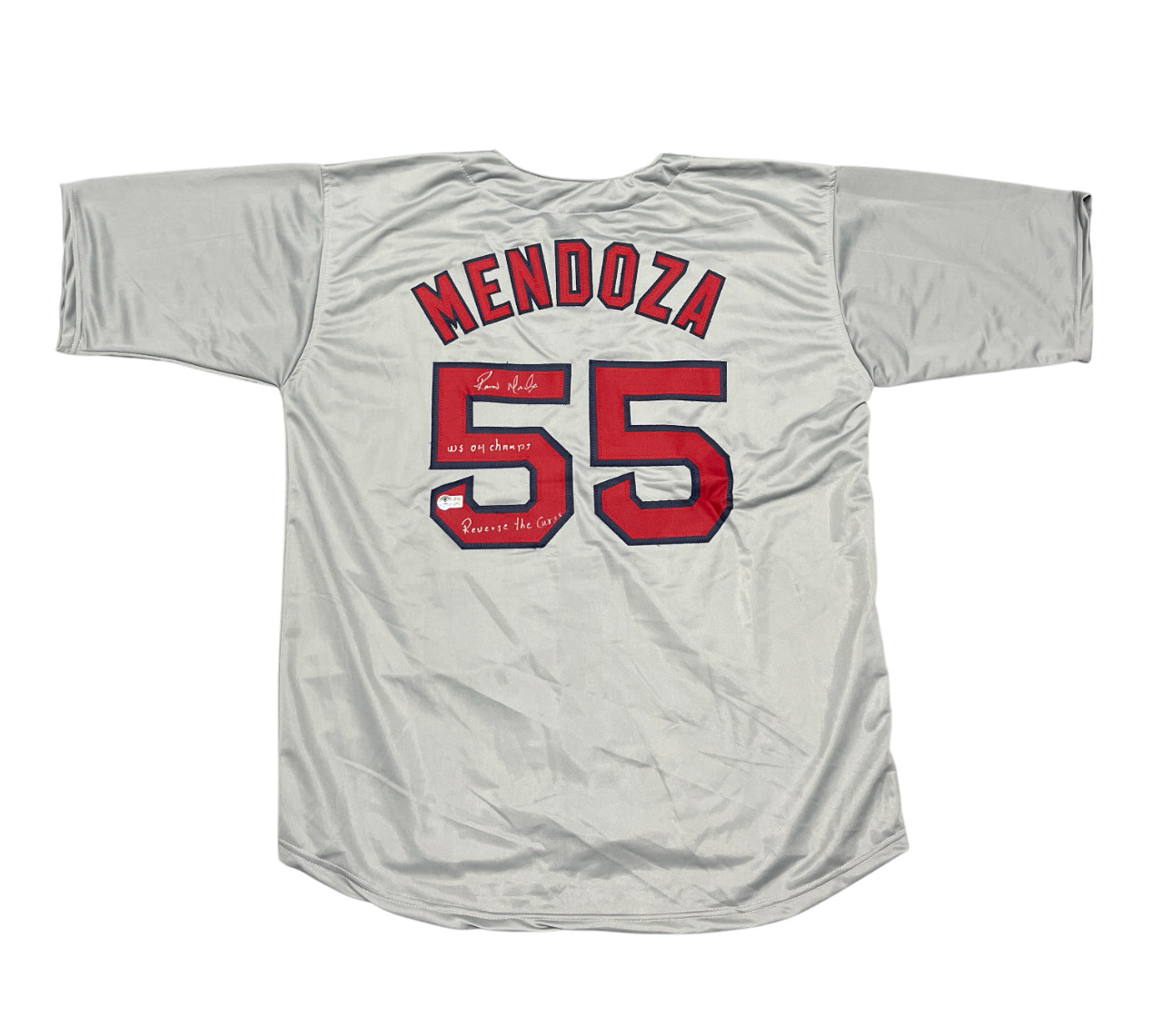Ramiro Mendoza Signed Custom Red Sox Jersey w/ 2 WS Ins Beckett Witness BAS COA