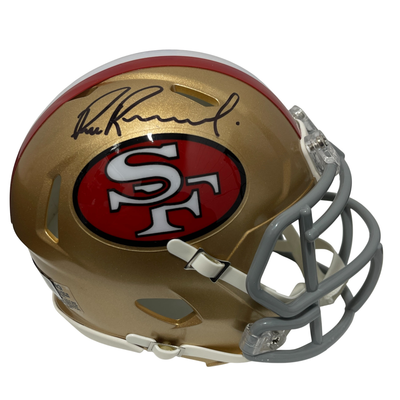 Bill Romanowski Signed San Francisco 49ers TB Mini Helmet Beckett Wit BAS COA