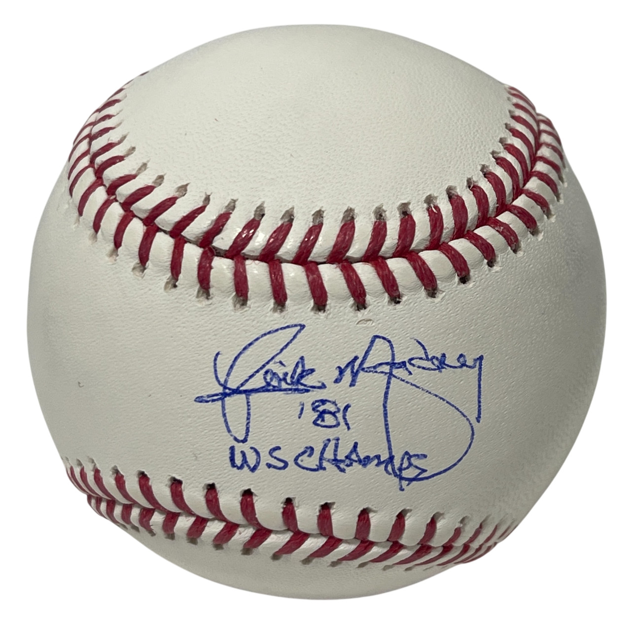 Rick Monday Signed ROMLB Baseball w/ 81 WS Champs Beckett Witness BAS COA