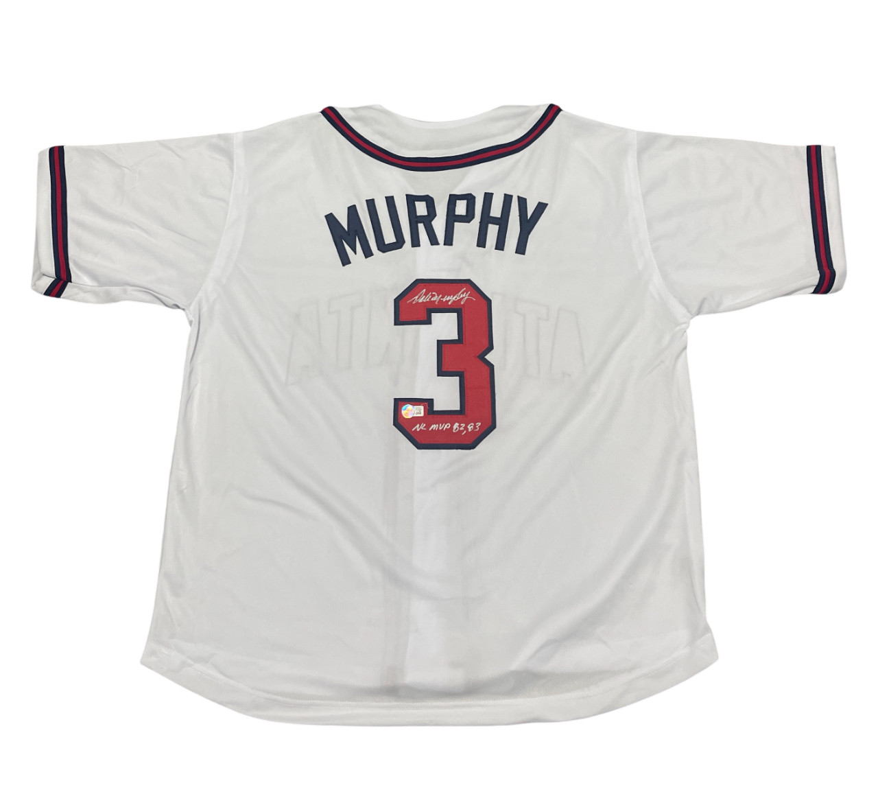 Dale Murphy Signed Braves Custom Jersey w/ NL MVP 82 83 Beckett BAS COA