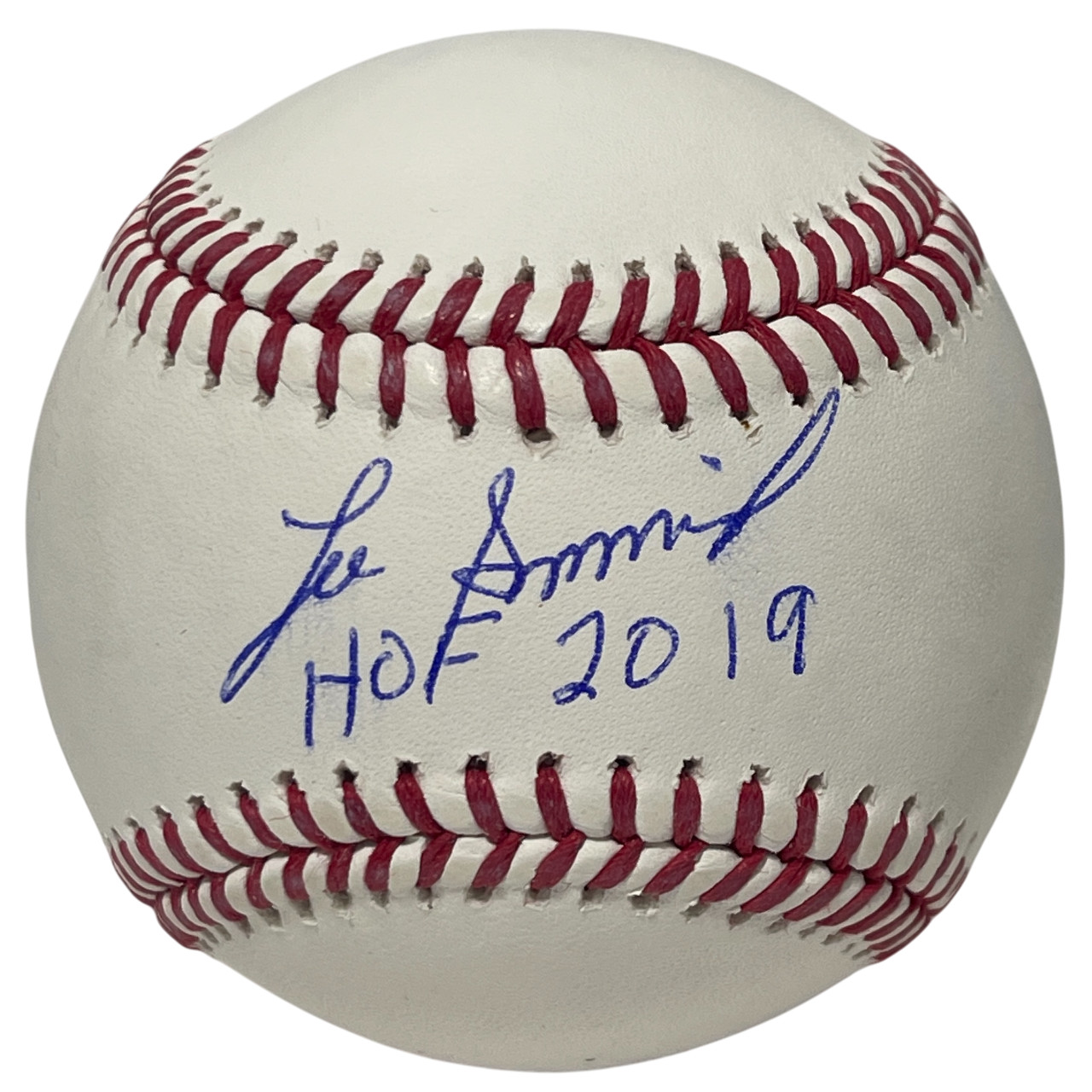 Lee Smith Signed ROMLB Baseball w/ HOF 2019 Beckett Witness BAS COA