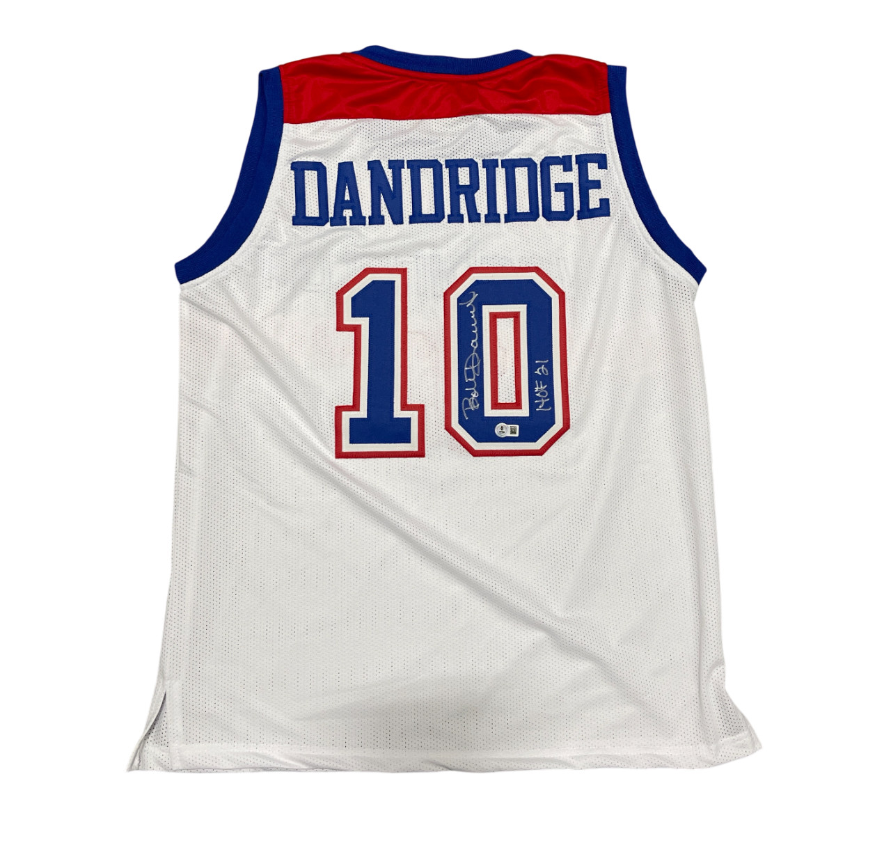 Bob Dandridge Signed Washington Bullets Custom Jersey w/ HOF 21 Beckett BAS COA