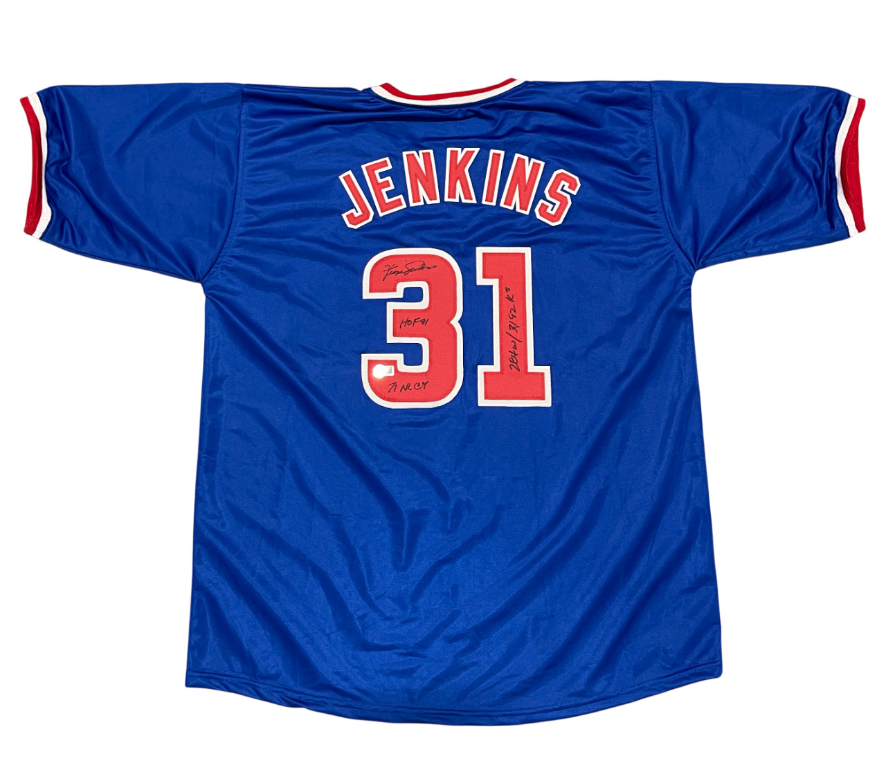 Fergie Jenkins Signed Chicago Cubs Custom Jersey w 4 Ins Beckett Witness BAS COA