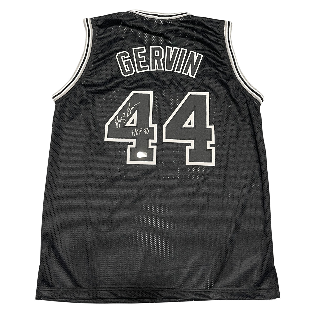 George Gervin Signed San Antonio Spurs Custom Jersey w/ HOF 96 Beckett W BAS COA