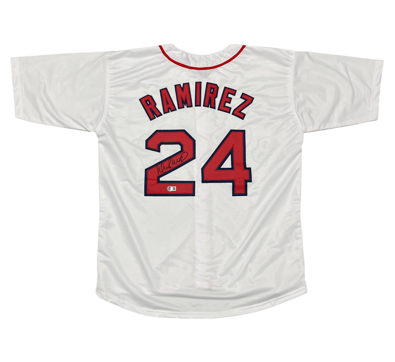 Manny Ramirez Signed Boston Red Sox Custom Jersey Beckett Witness BAS COA