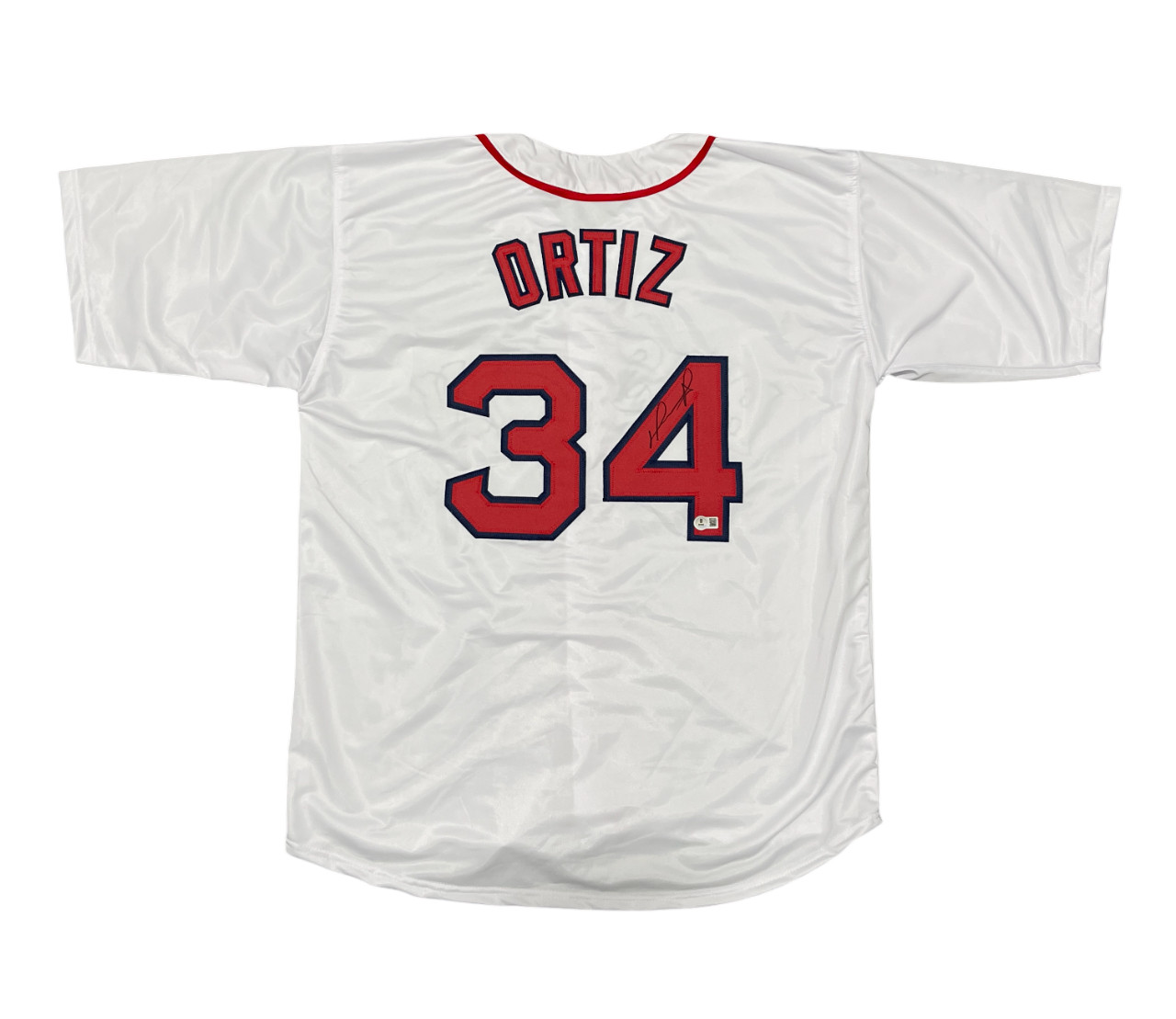 David Ortiz Signed Boston Red Sox Custom Jersey Beckett Witness BAS COA