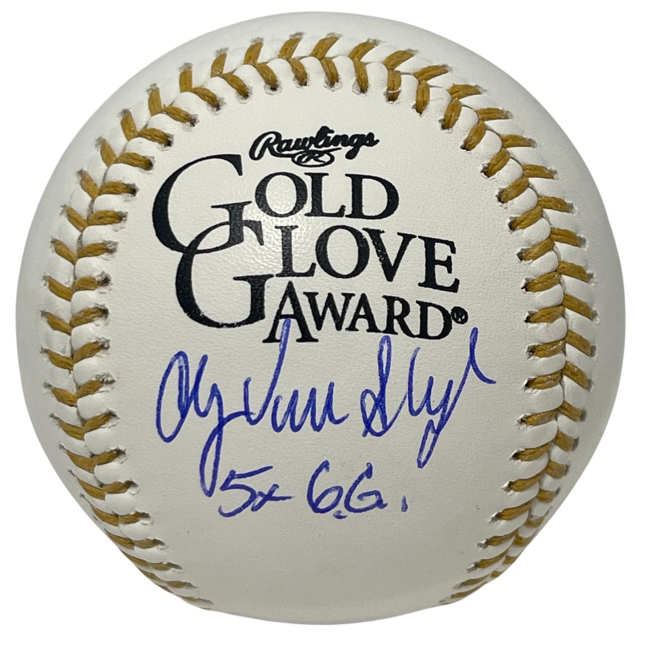 Andy Van Slyke Signed Rawlings Gold Glove Baseball w/ 5x GG Beckett Wit BAS COA