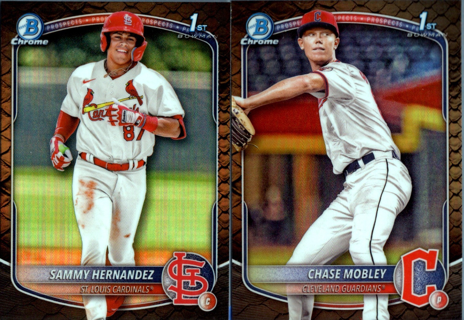 2025 Bowman Baseball Chrome Reptilian Refractor Prospect Singles RC - You Pick