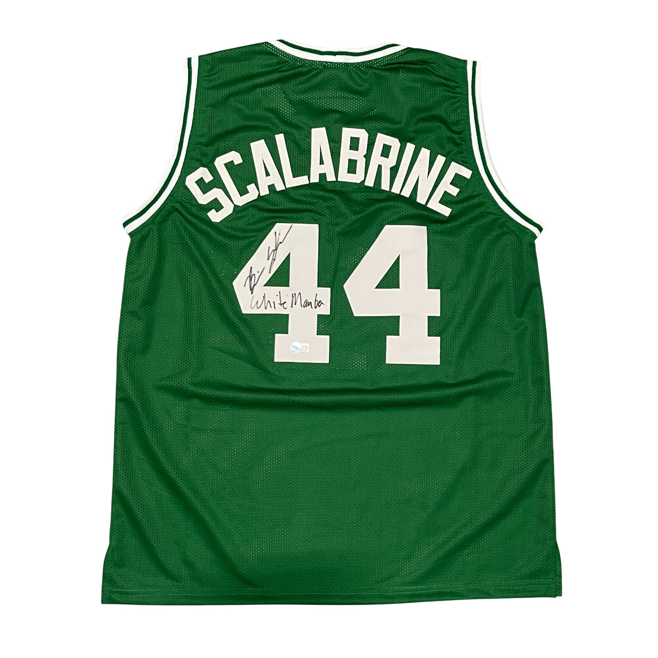 Brian Scalabrine Signed Celtics Custom Jersey w/ White Mamba Beckett Wit BAS COA