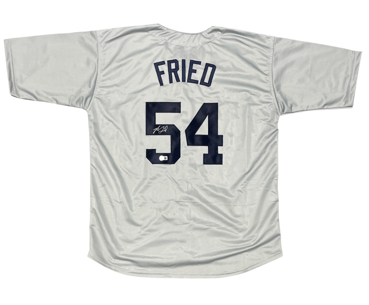 Max Fried Signed New York Yankees Custom Jersey Beckett Witness BAS COA