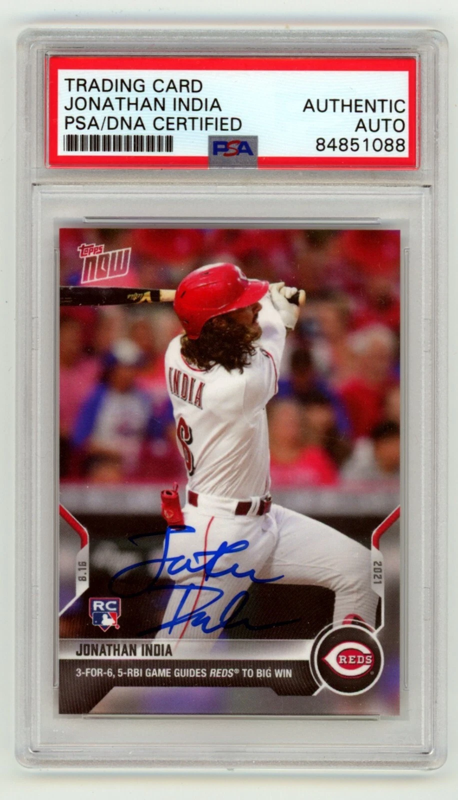 Jonathan India 2021 Topps Now #666 Signed Rookie RC PSA Authentic Auto Royals