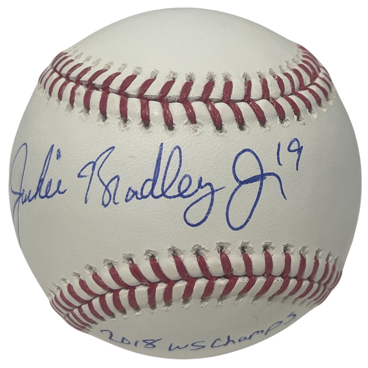 Jackie Bradley Jr Signed ROMLB Baseball Red Sox w/ 2018 WS Champs JSA COA