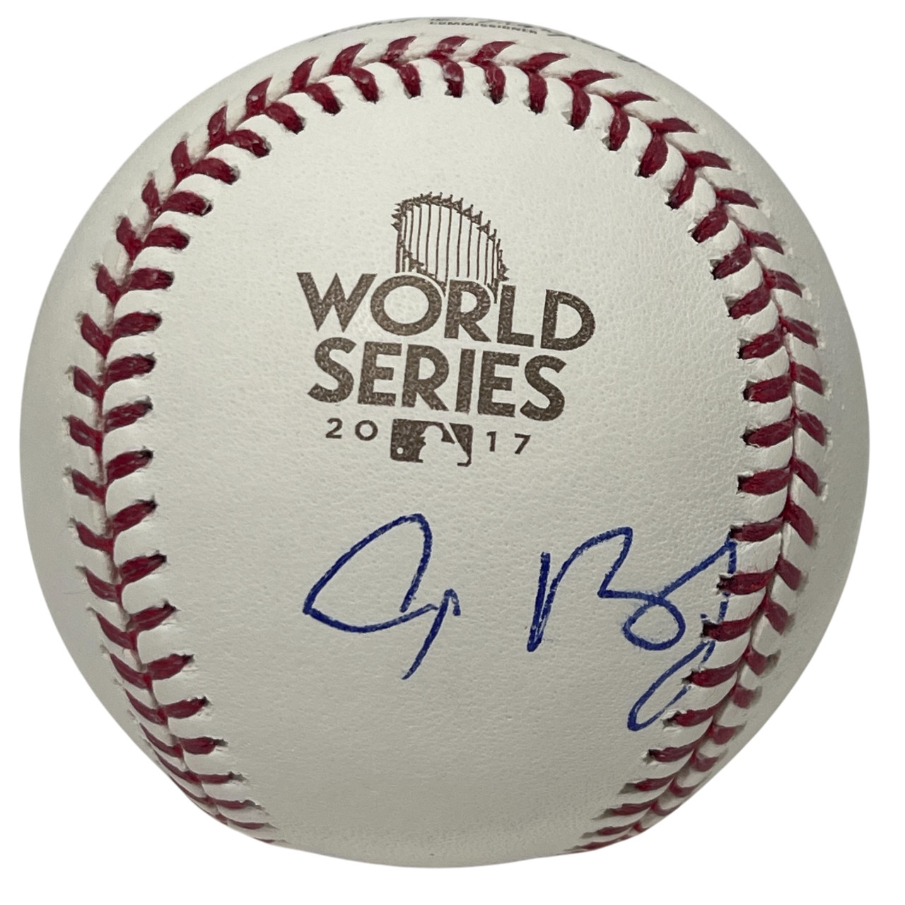 Alex Bregman Signed 2017 World Series WS Logo Baseball Houston Astros LSCM COA