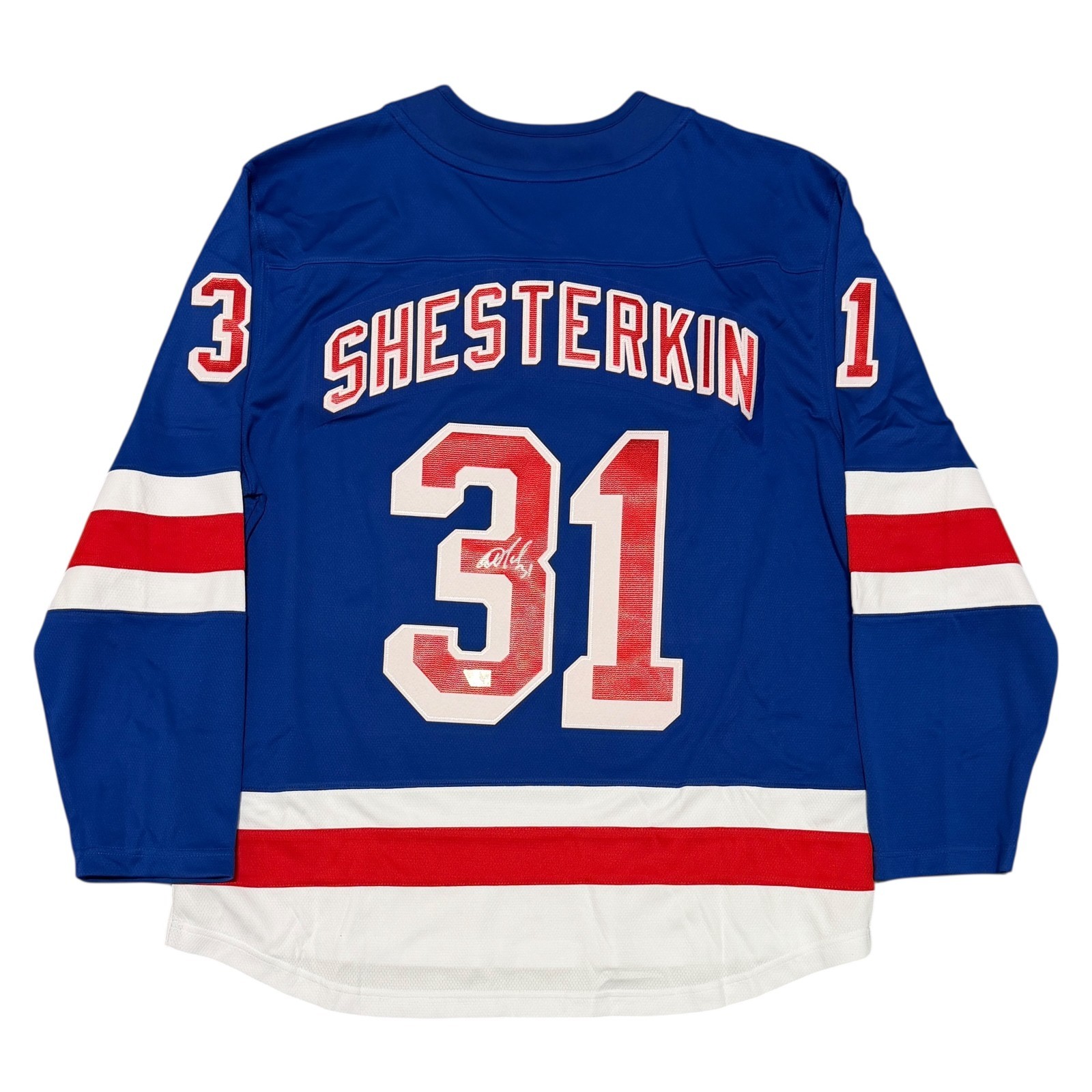Igor Shesterkin Signed New York Rangers Blue Fanatics Jersey FANATICS COA