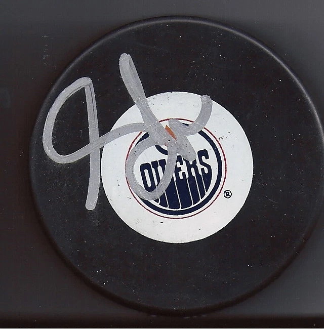 Adam GRAVES Signed EDMONTON OILERS Puck