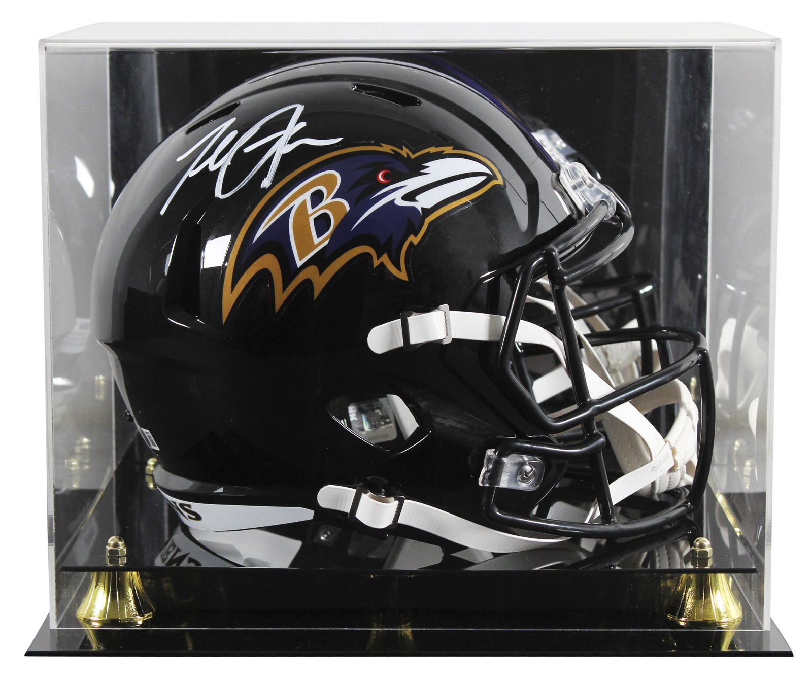 Ravens Terrell Suggs Signed Full Size Speed Rep Helmet W/ Case BAS Witnessed