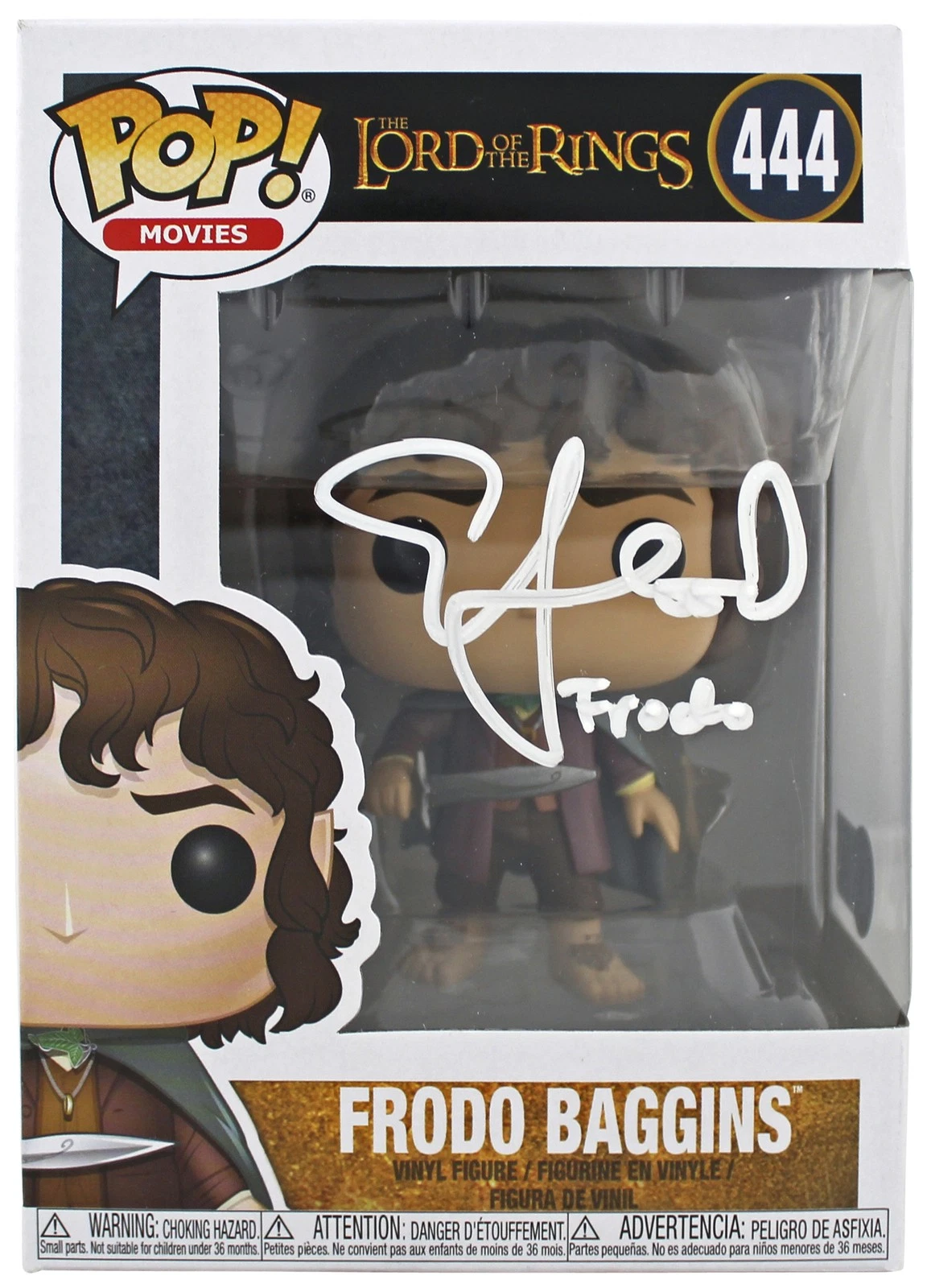 ELIJAH WOOD LORD OF THE RINGS “FRODO” SIGNED FUNKO POP VINYL FIGURE BAS WITNESS COLLECTIBLE MEMORABILIA