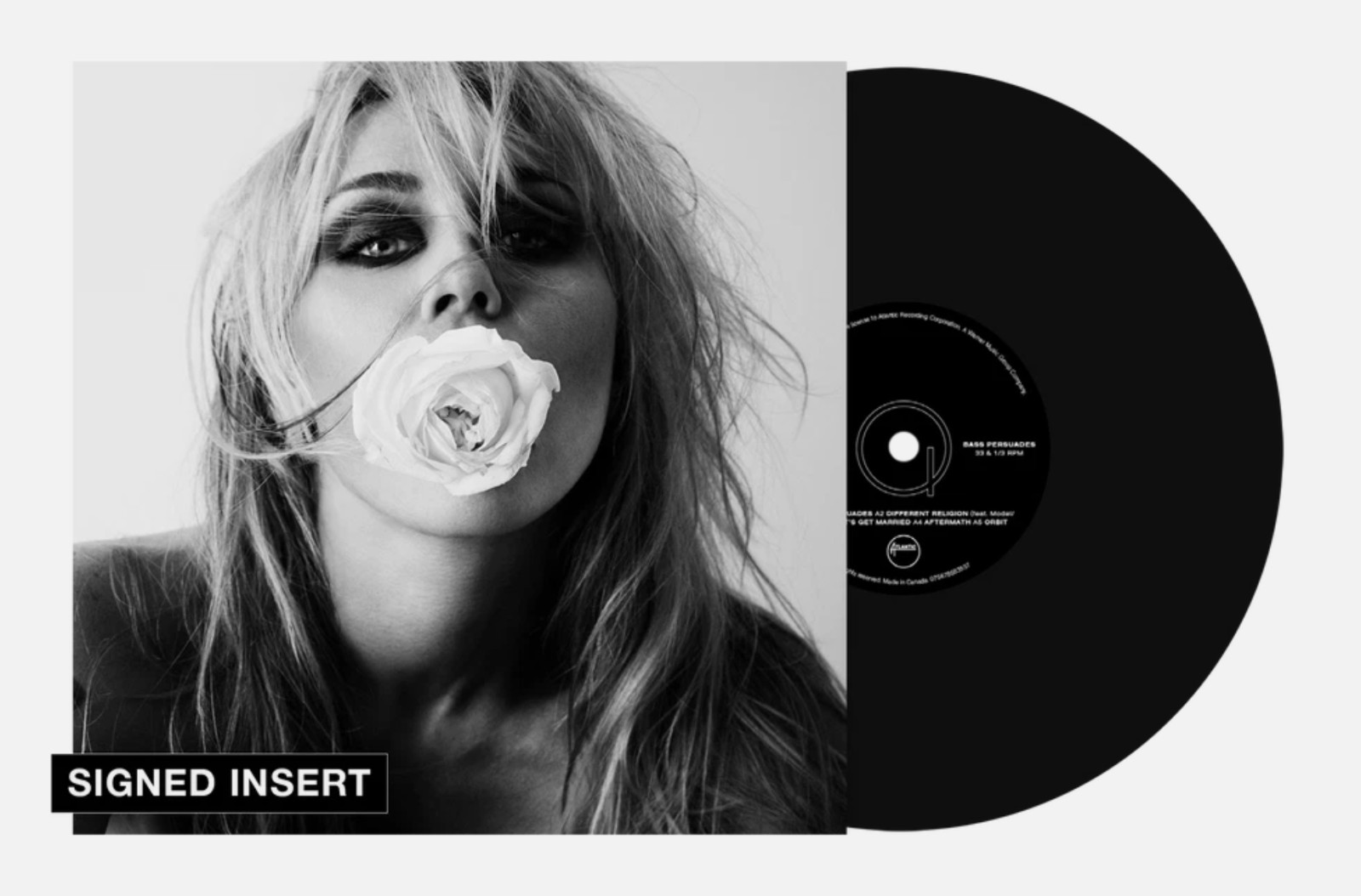 Miley Cyrus Bass Persuades Signed Vinyl LP Insert Autograph PRESALE SHIPPED