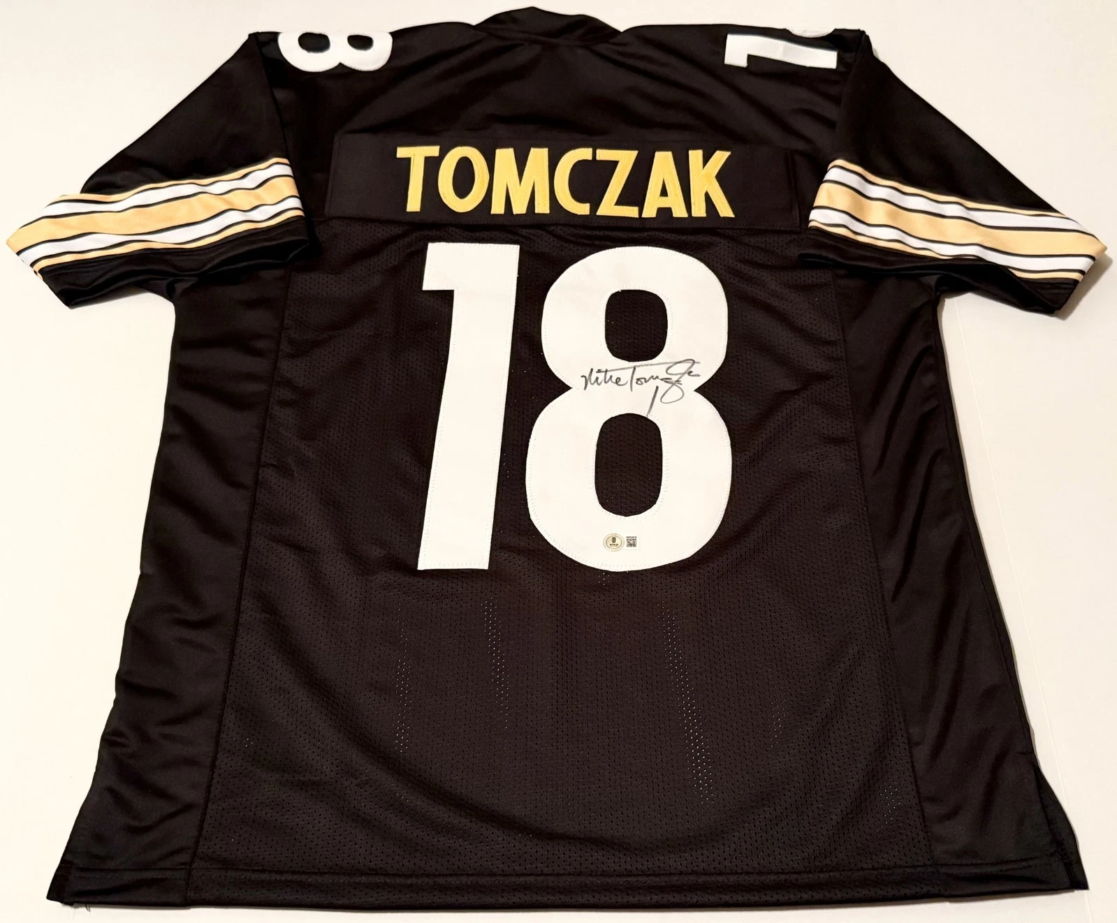 Mike Tomczak Pittsburgh Steelers signed Custom jersey Beckett Witnessed